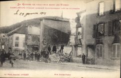 CPA Militaria Raon l'Etape incendie volontairement par les Allemands 