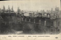 CPA Militaria Reims Archeveche