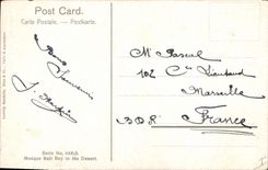 CPA Egypte Egypt Mosque Keit Bey in the desert