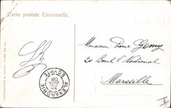 CPA Egypte Egypt Mounting the pyramid