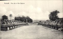 CPA Egypte Egypt Karnak The alle of the sphynx 