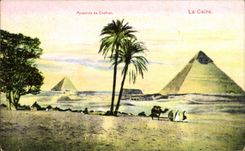 CPA Egypte Egypt Pyramide de Chefren Le Caire 