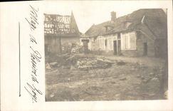 CARTE PHOTO Village de Plessier de Roye Militaria 
