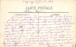 CPA Militaria Le crime de Reims Rue de la Grue incendiee et bombardee par les Allemands