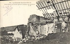 CPA Militaria Notre Dame de Lorette apres le passage des Barbares
