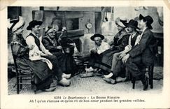 CPA Folklore Le Bourbonnais La bonne histoire 
