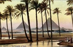 CPA Egypte Egypt The Pyramids of Gizeh 