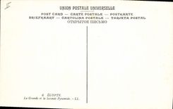 CPA Egypte Egypt The Pyramids of Kheops and Khephren 