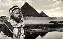 CPA Egypte Egypt Pyramides Bedouin 
