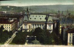 CPA Saint Etienne La Prefecture et panorama sur la Place Marengo
