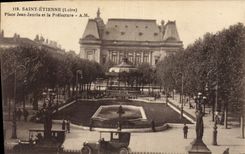 CPA Saint Etienne Place Jean Jaures et la Prefecture 