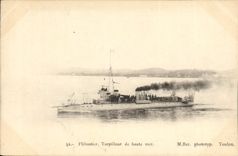 CPA Bateau de guerre Flibustier Torpilleur de haute mer