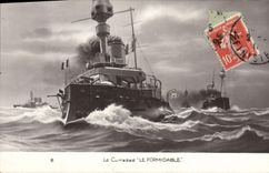 CPA Bateau de guerre Le Cuirasse Formidable 