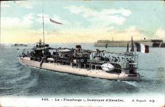 CPA Bateau de guerre La Flamberge Destroyer d'escadre 