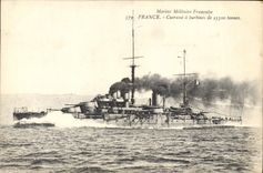 CPA Bateau de guerre France Cuirasse a turbines