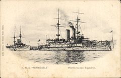 CPA Bateau de guerre HMS Formidable Mediterranean Squadron