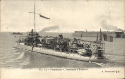 CPA Bateau de guerre La Flamberge Destroyer d'escadre