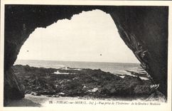 CPA Grotte Grottes Piriac sur Mer Vue prise de l'interieur de la grotte a Madame