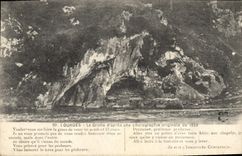 CPA Grotte Grottes Lourdes La grotte d'apres une photographie originale de 1858