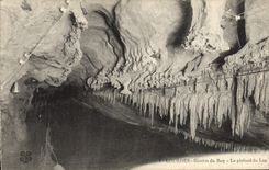 CPA Grotte Grottes du Roy Le plafond du lac Lourdes