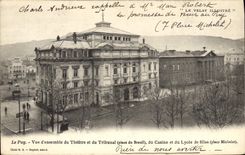 CPA Le puy Vue L'ensemble du Theatre et du Tribunal place du Breuil du Casino et du Lycee de filles 