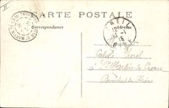 CPA Militaria Guerre de 1914 Creil incendie par les Allemands Le pont de fer sur l'Oise