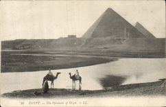 CPA Egypt Egypte  EGYPT The pyramids of Gizeh