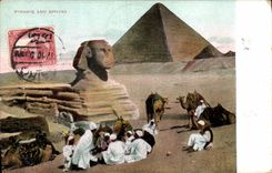 CARTE MAXIMUM Egypt Egypte  PYRAMID AND SPHINX