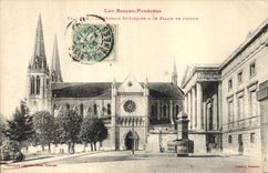 CPA Palais de Justice Pau Cathedrale St Jacques