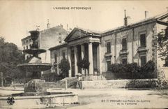 CPA Palais de Justice et la fontaine Privas