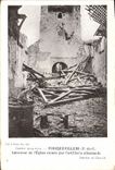 CPA Militaria Foncquevillers Interieur de l'eglise ruinee par l'artillerie allemande
