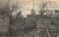 CPA Militaria La bataille de Rozelieures Vue interieure d'un village