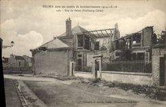CPA Militaria Reims Rue de Beine Faubourg Ceres