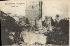 CPA Militaria Dannemarie Le viaduc bombarde par les Allemands
