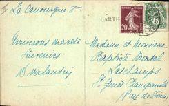 CPA Folklore Auvergne La bourree Vis a vis