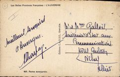 CPA Folklore Auvergne Vaches