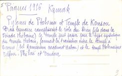 CPA Egypt Egypte Karnak