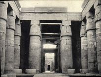 CPA Egypt Egypte Karnak The interior of the temple of Khonsu
