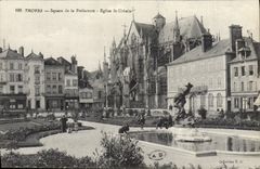 CPA Prefecture Troyes Square Eglise St Urbain