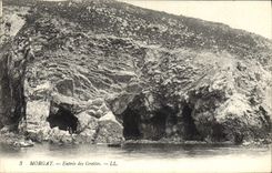 CPA Grotte Morgat Entree des Grottes 