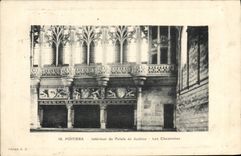 CPA Poitiers Interieur du Palais de Justice Les cheminees
