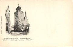 CPA Palais de Justice Paray le Monial Ancienne Eglise St Nicolas