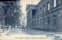 CPA Palais de Justice et les allees du Breuil Le Puy