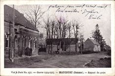 CPA Militaria Guerre Maucourt Aspect du pays 