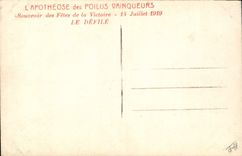 CPA Militaria Les Fetes de la Victoire a Paris 14 Juillet 1919 Le defile