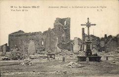 CPA Militaria Avocourt Le Calvaire et les ruines de l'Eglise 