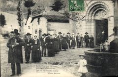 CPA Folklore Auvergne une noce de chez nous 