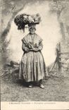 CPA Folklore L'Auvergne Illustree Paysanne Auvergnate 