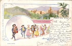 CPA Folklore Un mariage Auvergnat 