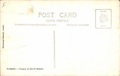 CPA Egypt Egypte Thebes Temple of Deir El Bahari 